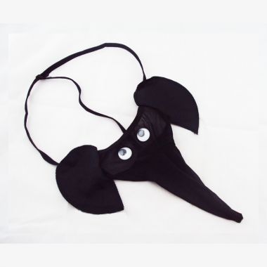 （情趣内衣）卡通性感男式情趣内裤大象丁字裤-黑色 新品