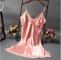 （情趣内衣）性感蕾丝吊带睡衣裙（粉色）
